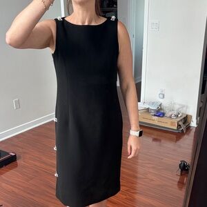 Rickie Freeman for Teri Jon Black Dress with Silver crystal Accents